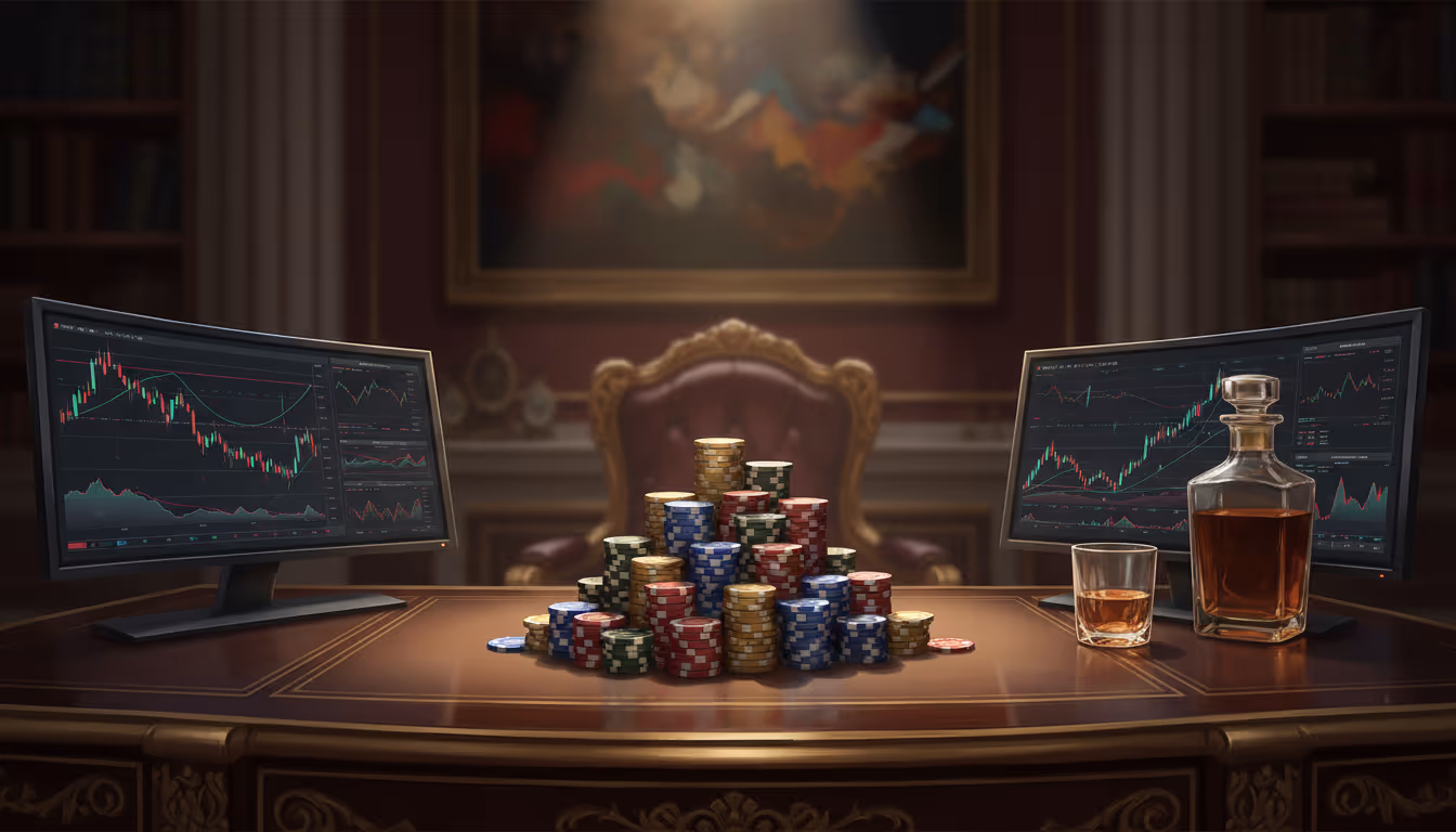 Casino streamer setup with multiple monitors showing big losses and chat