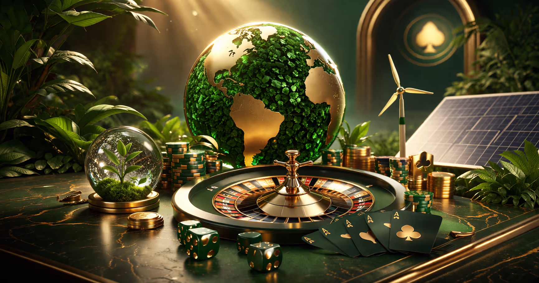 Yesil enerji gorselleri ve surdurulebilir oyun ogelerinin yer aldigi KiraBet cevreye duyarli casino